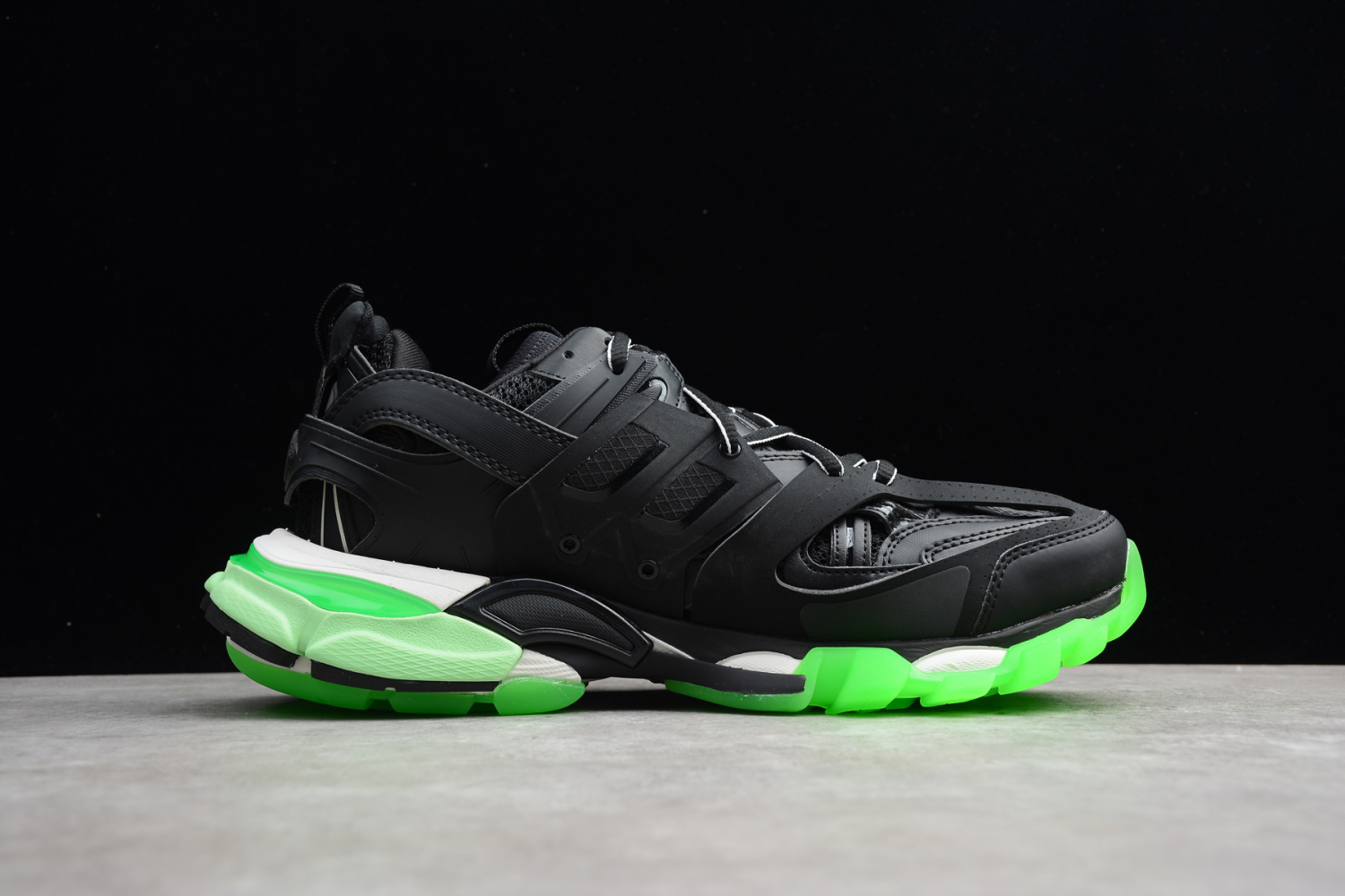 Bal**ci*ga sneakers TESS.S.GOMMA black fluorescent sole ECBA80401311