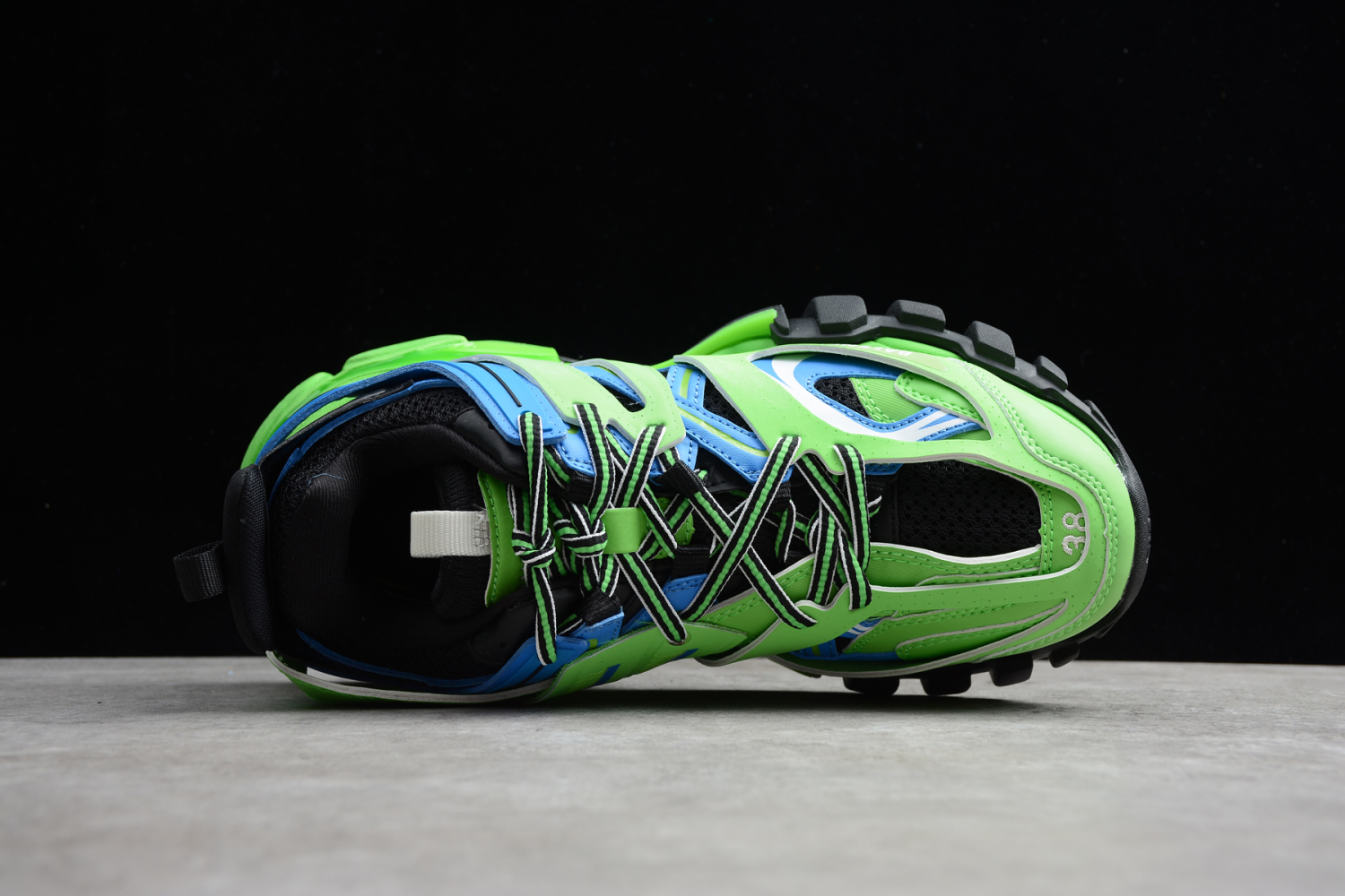Bal**ci*ga 3.0 Triple S Sneaker Shoe Blue Green ECBA8002230