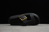 Alexander McQueen Slide Suola  Gomma Matt Vegetan Black /Gold 1088