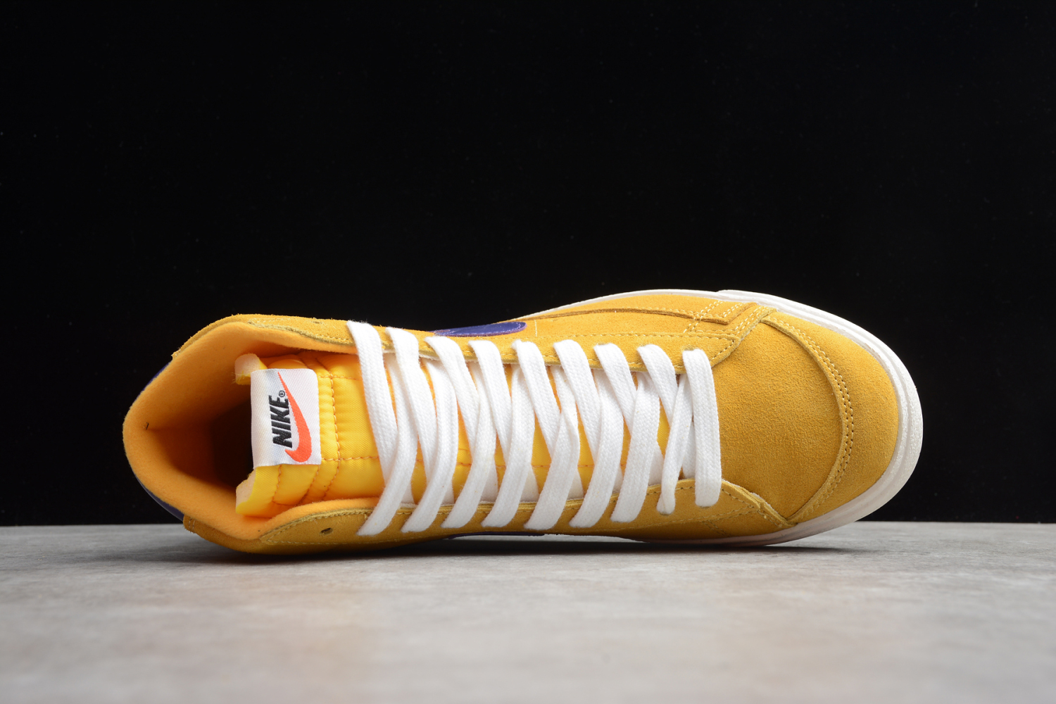 Sale Nike Blazer Mid Yellow/Purple Suede Shoes HZ8238-700