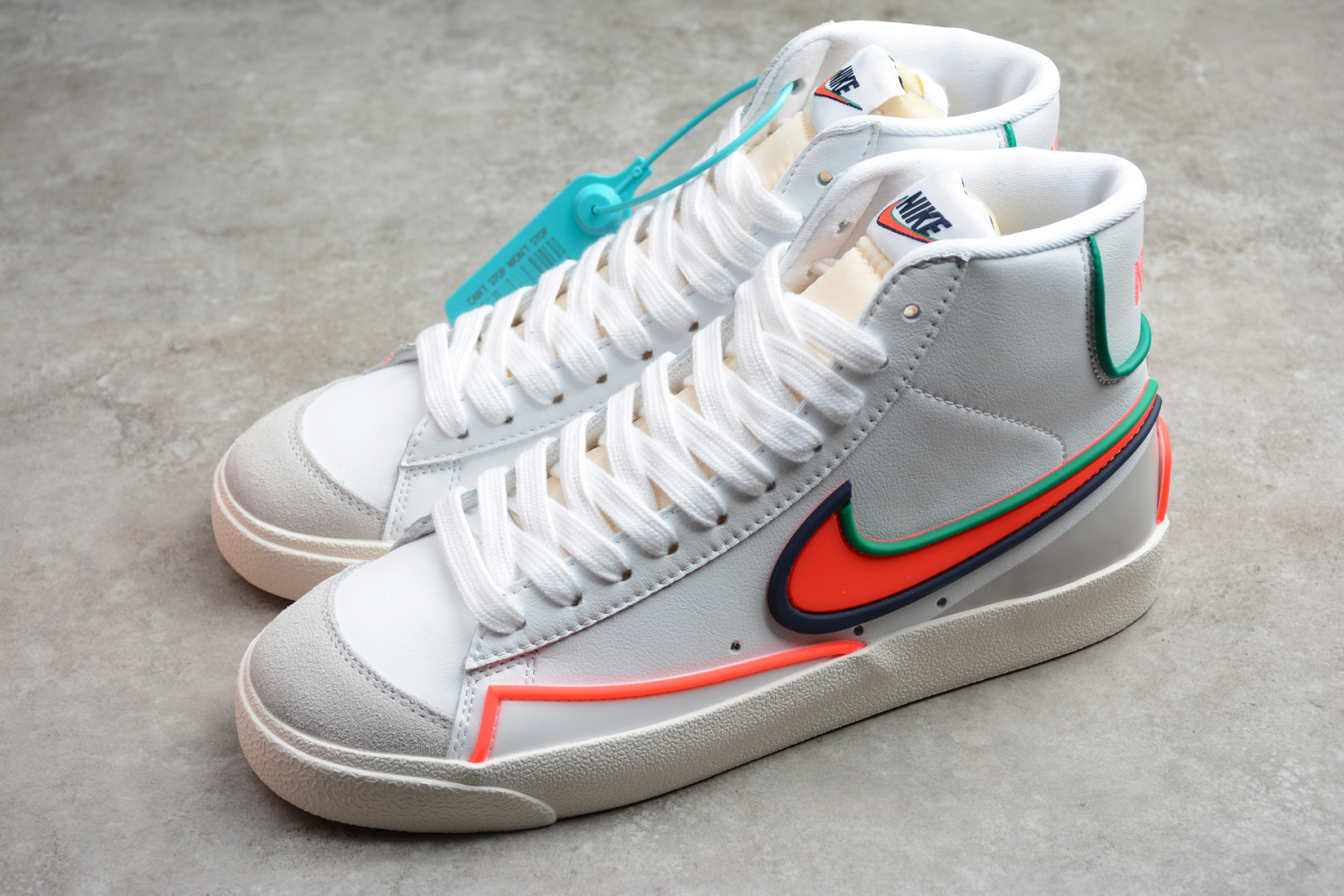 Nike Blazer Mid QS HH White LT Water Red Dark Blue 853508