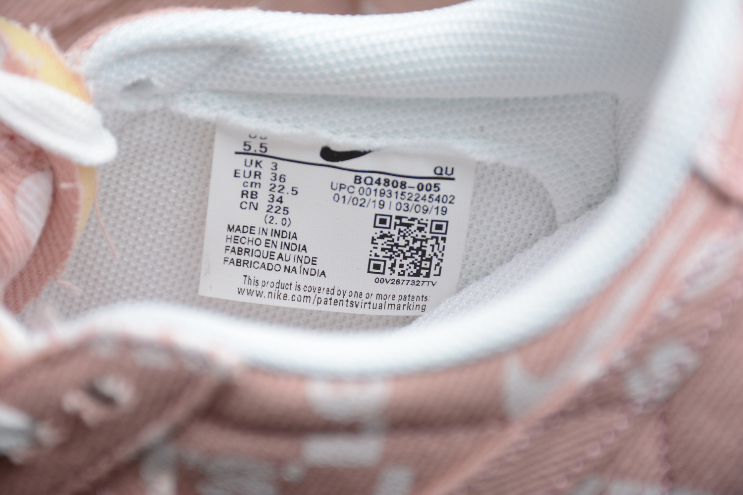 Nike Blazer Low Pink Rose White Casual Shoes BQ4808-005