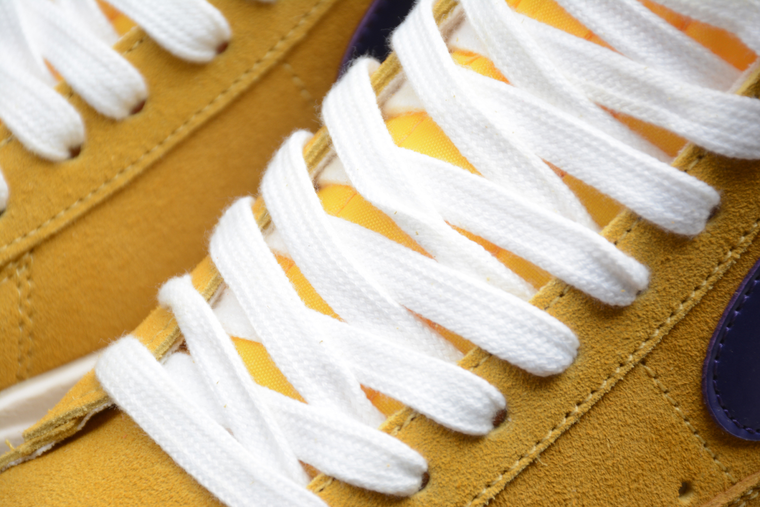 Sale Nike Blazer Mid Yellow/Purple Suede Shoes HZ8238-700