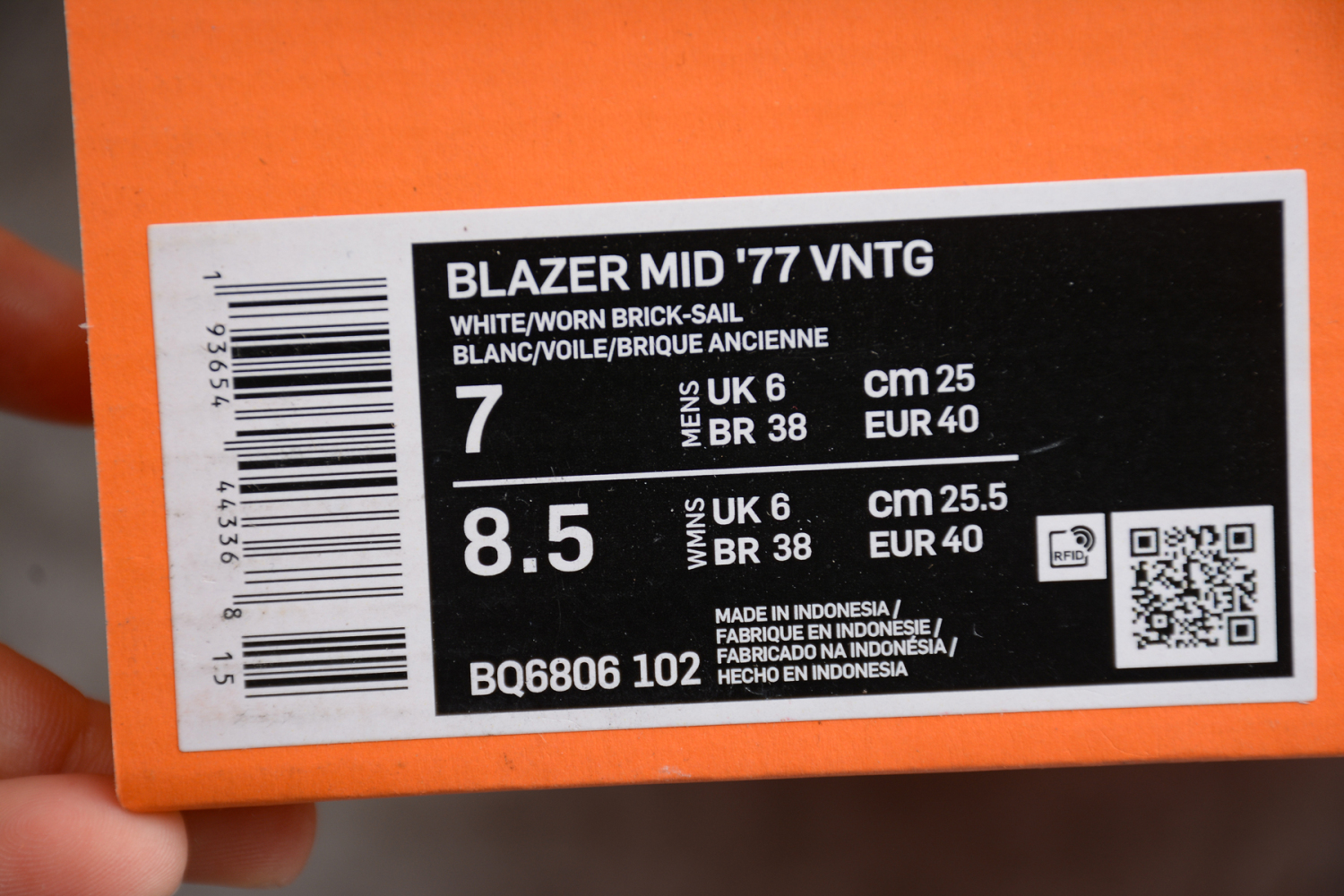 NIKE BLAZER MID 77  BQ6806-102