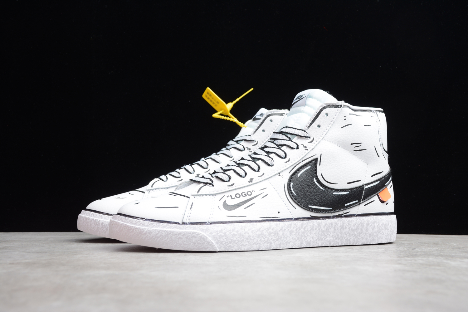 2019 Nike Blazer Mid 77 Vintage Slan Jam White Black CD9545 100