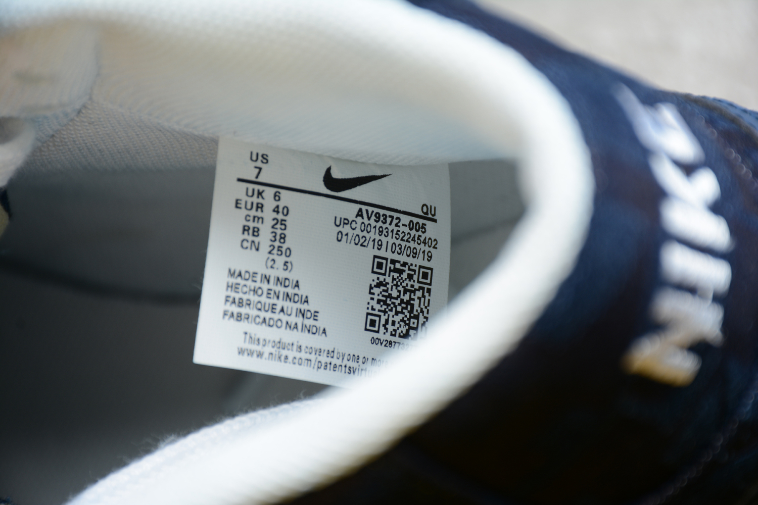 Nike Blazer Mid Dark Blue Oil Cloth AV9372-005