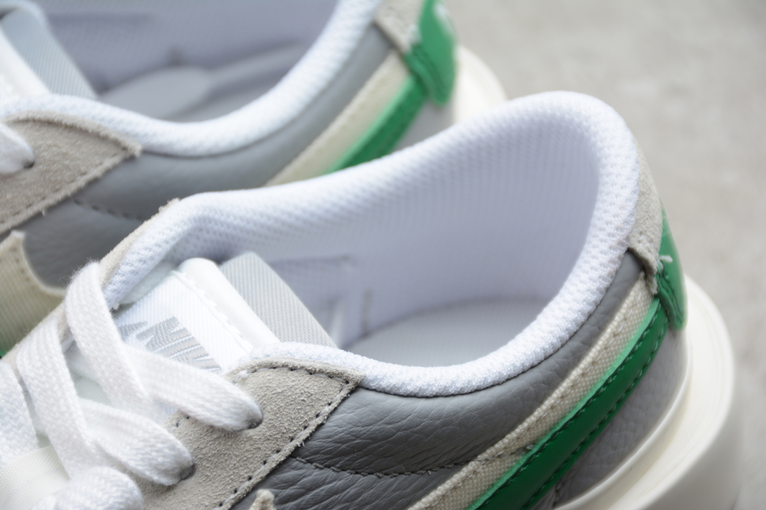 Nike SB Blazer Low x Sacai Grey Green Varisity White BV0076-403