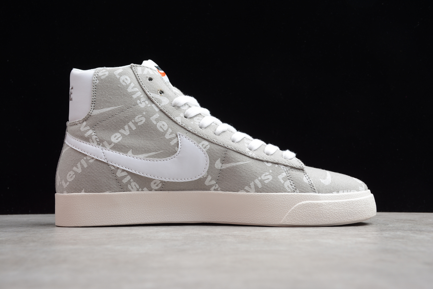 Nike Blazer Mid QS HH Light Grey White Hook Orange Casual Shoes QB6806-003