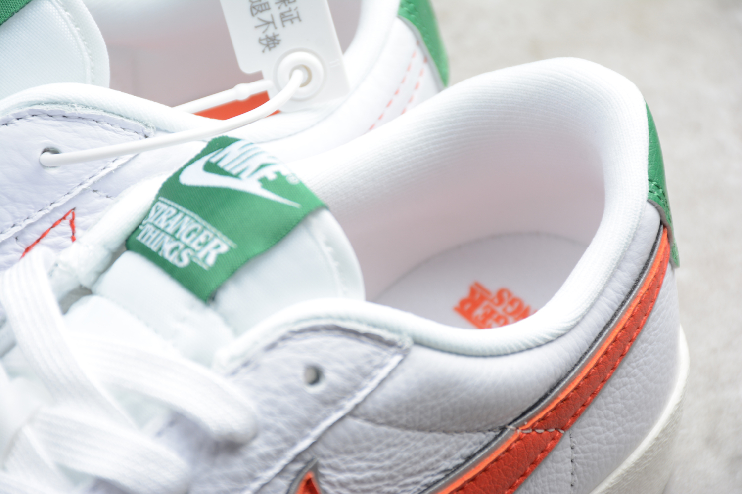 Stranger Things x Nike Blazer Low Hawkins High White Orange Red Casual Shoes 454471-100