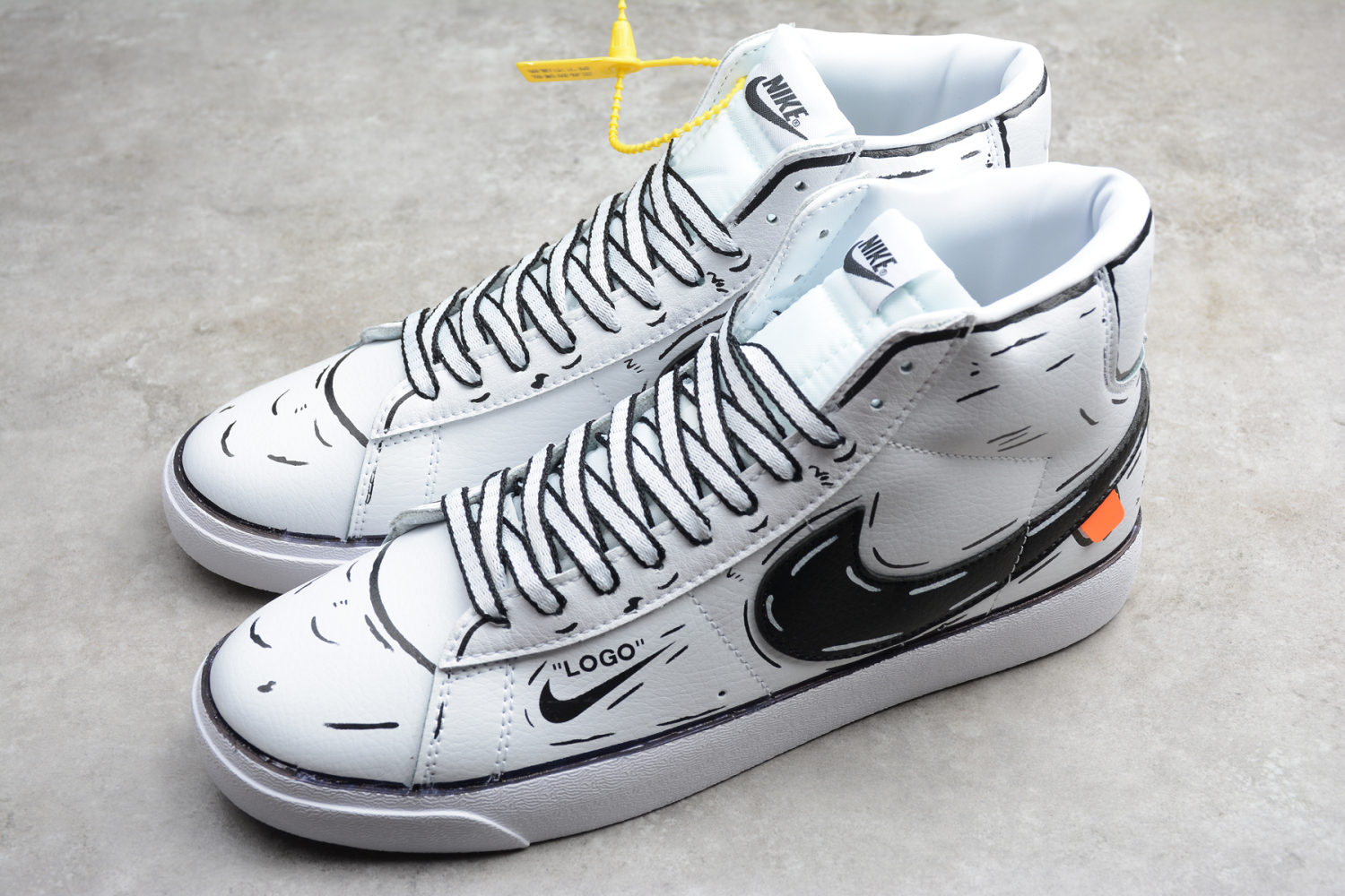 2019 Nike Blazer Mid 77 Vintage Slan Jam White Black CD9545 100