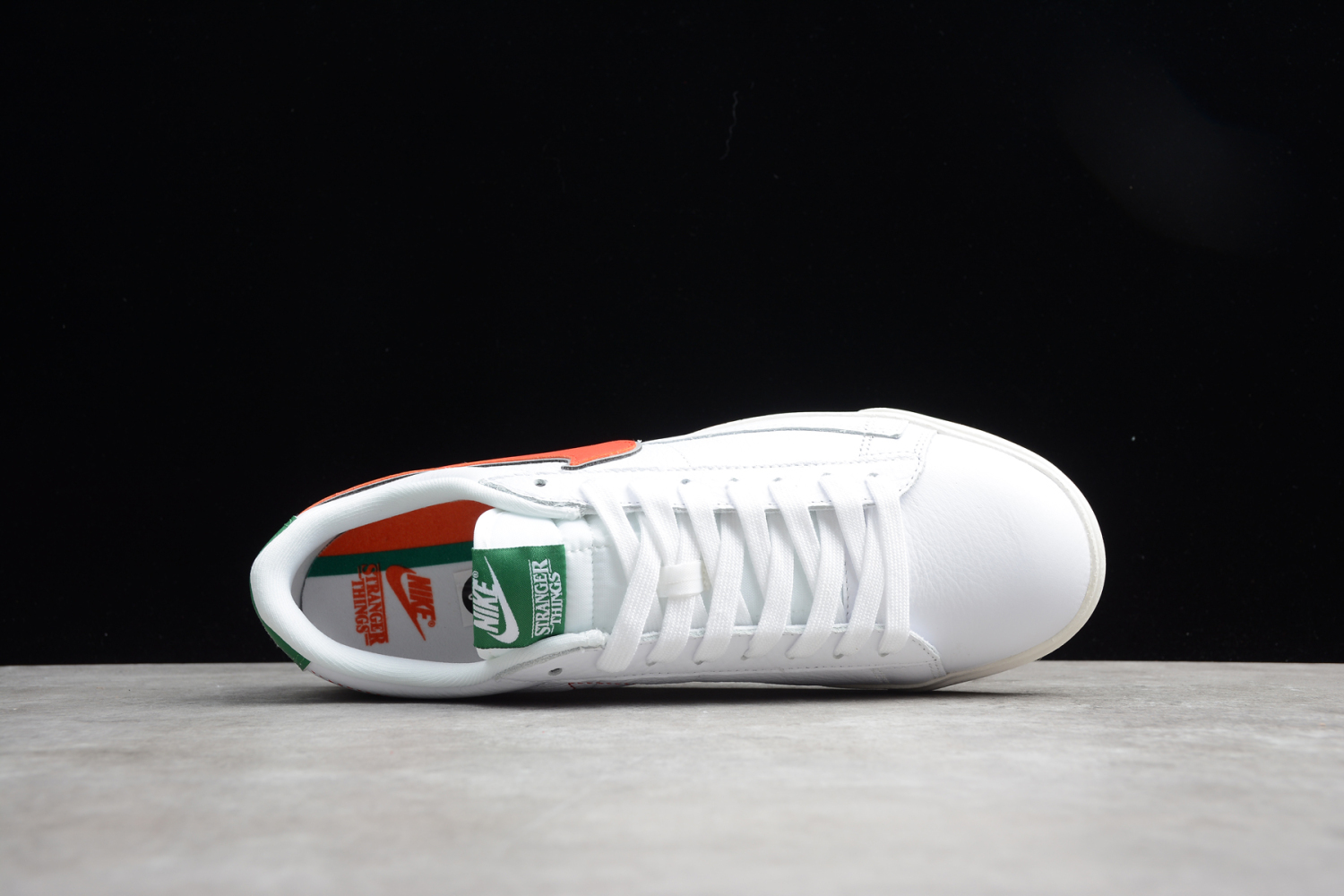 Stranger Things x Nike Blazer Low Hawkins High White Orange Red Casual Shoes 454471-100