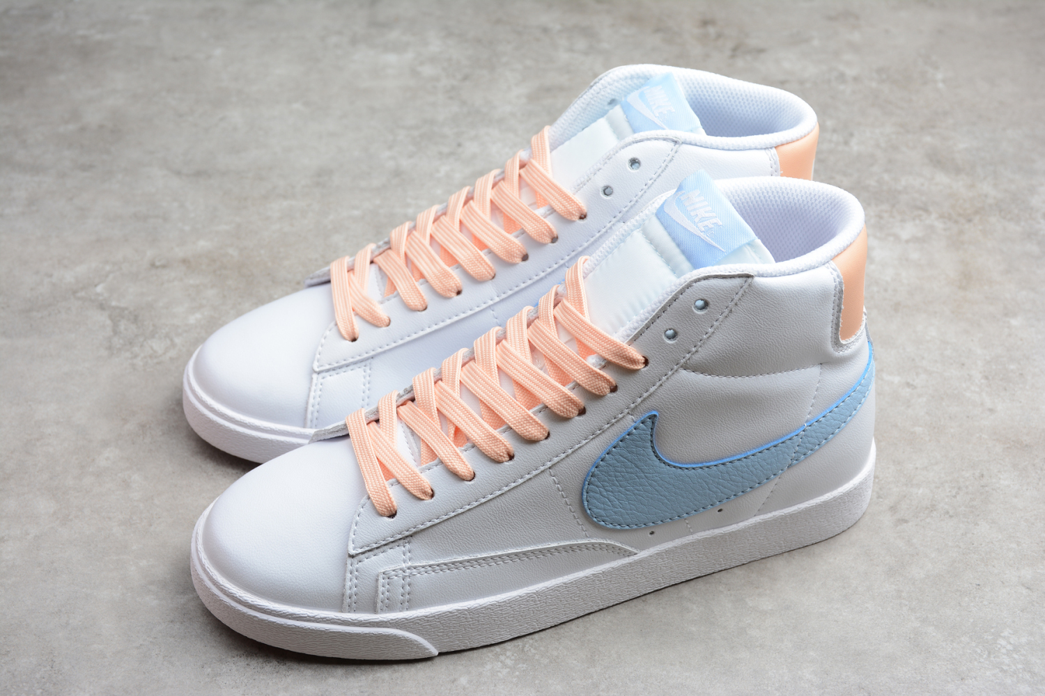 Nike Blazer Mid Vintage Suede Mix White Light Blue Sunset Haze Casual Shoes 917862-604