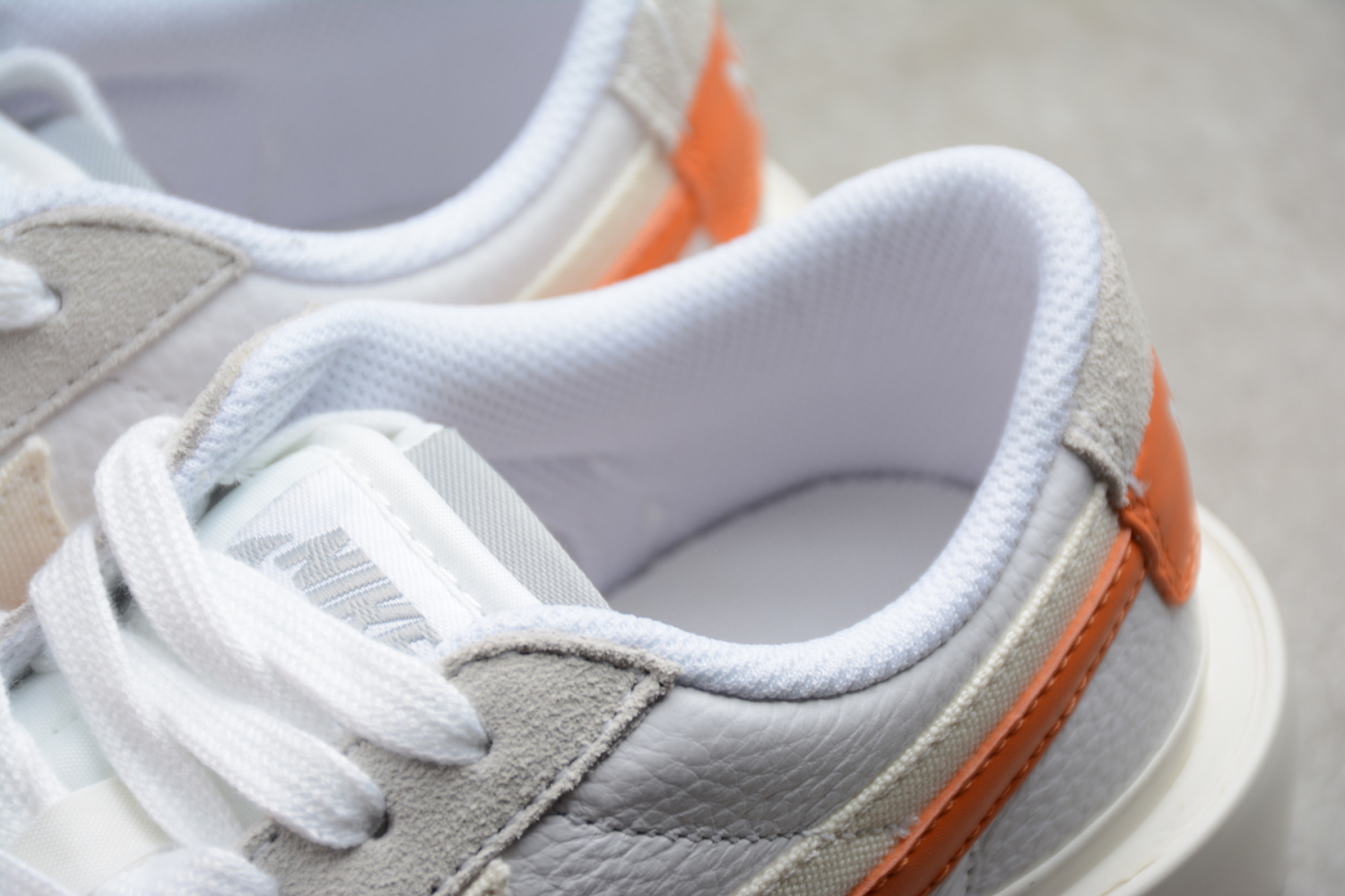 Nike SB Blazer Low x Sacai White Orange Varisity Grey BV0076-107
