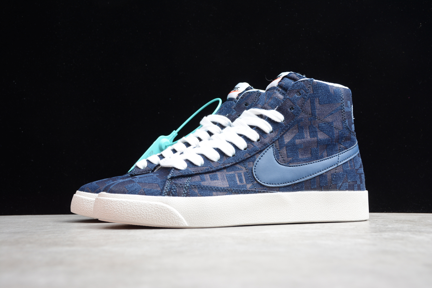 Nike Blazer Mid Dark Blue Oil Cloth AV9372-005