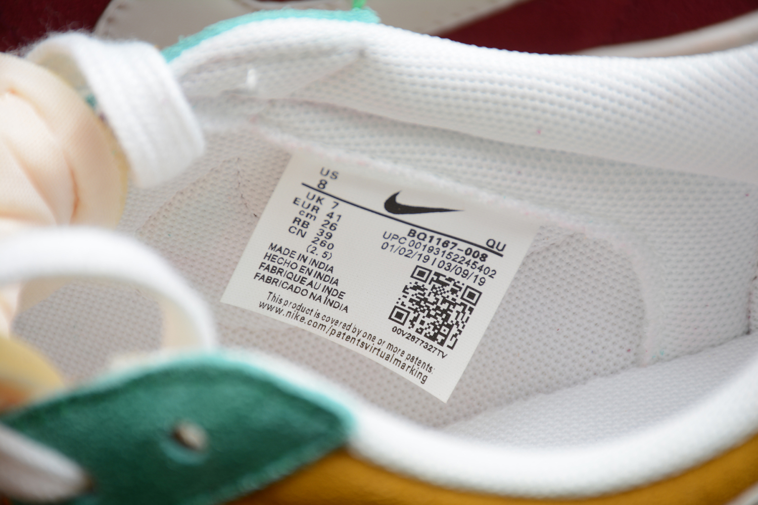 Nike Blazer Low QS Red Yellow Green White BQ1167-008