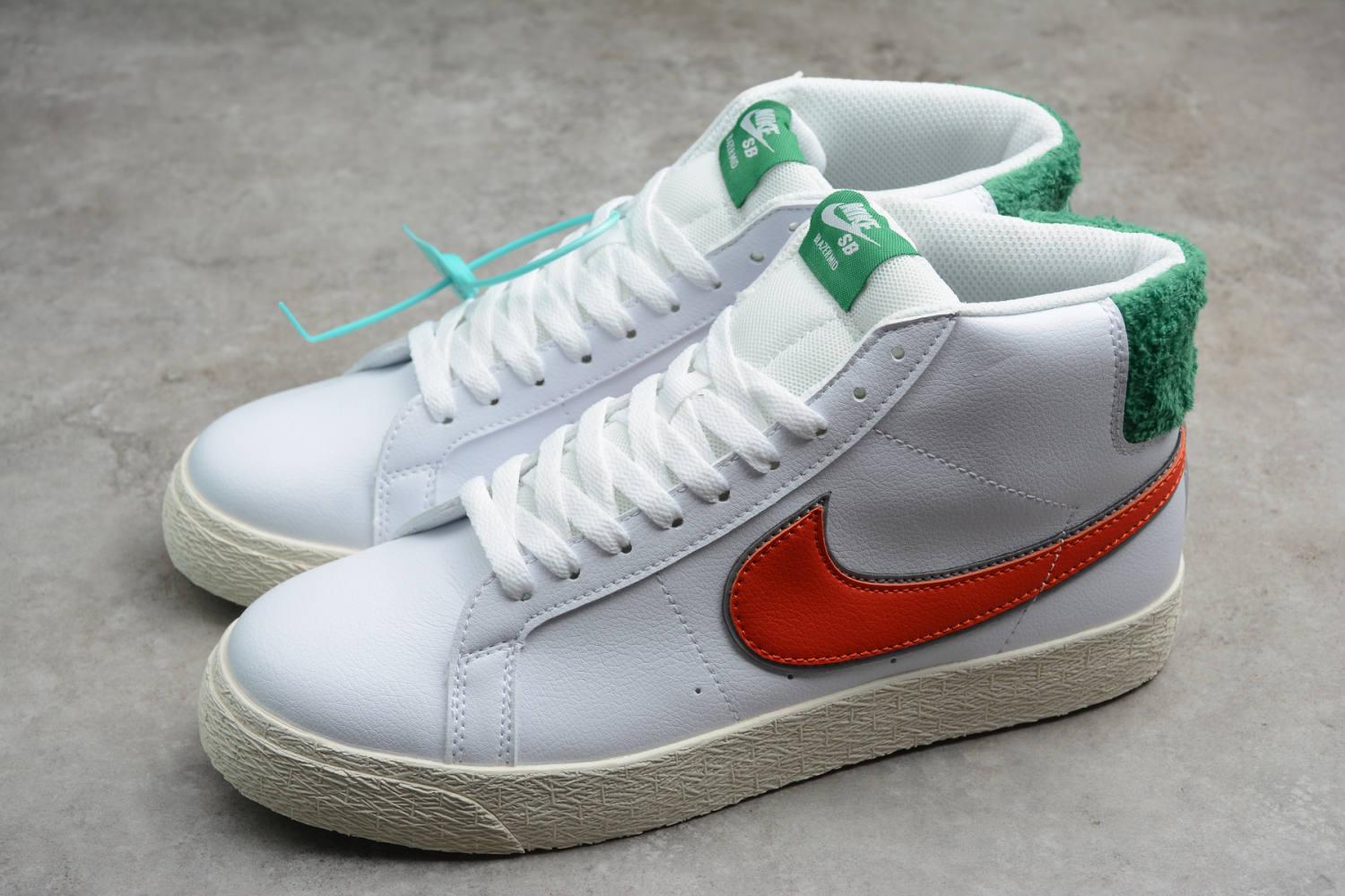Nike SB Zoom Blazer Mid PRM White/Green-Orange CJ6983-103