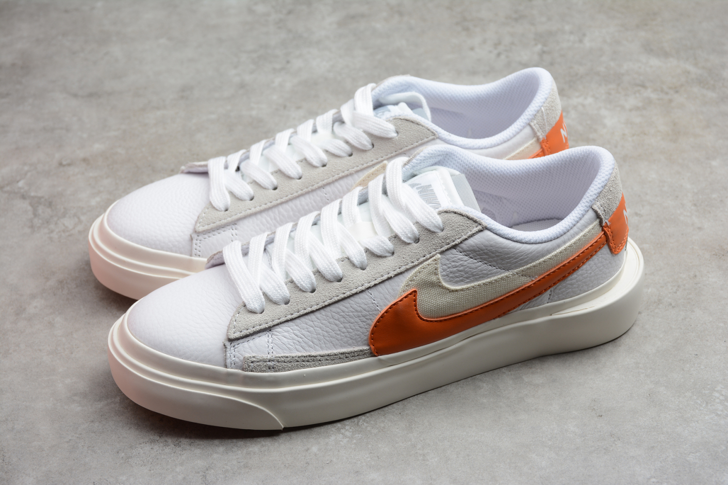 Nike SB Blazer Low x Sacai White Orange Varisity Grey BV0076-107