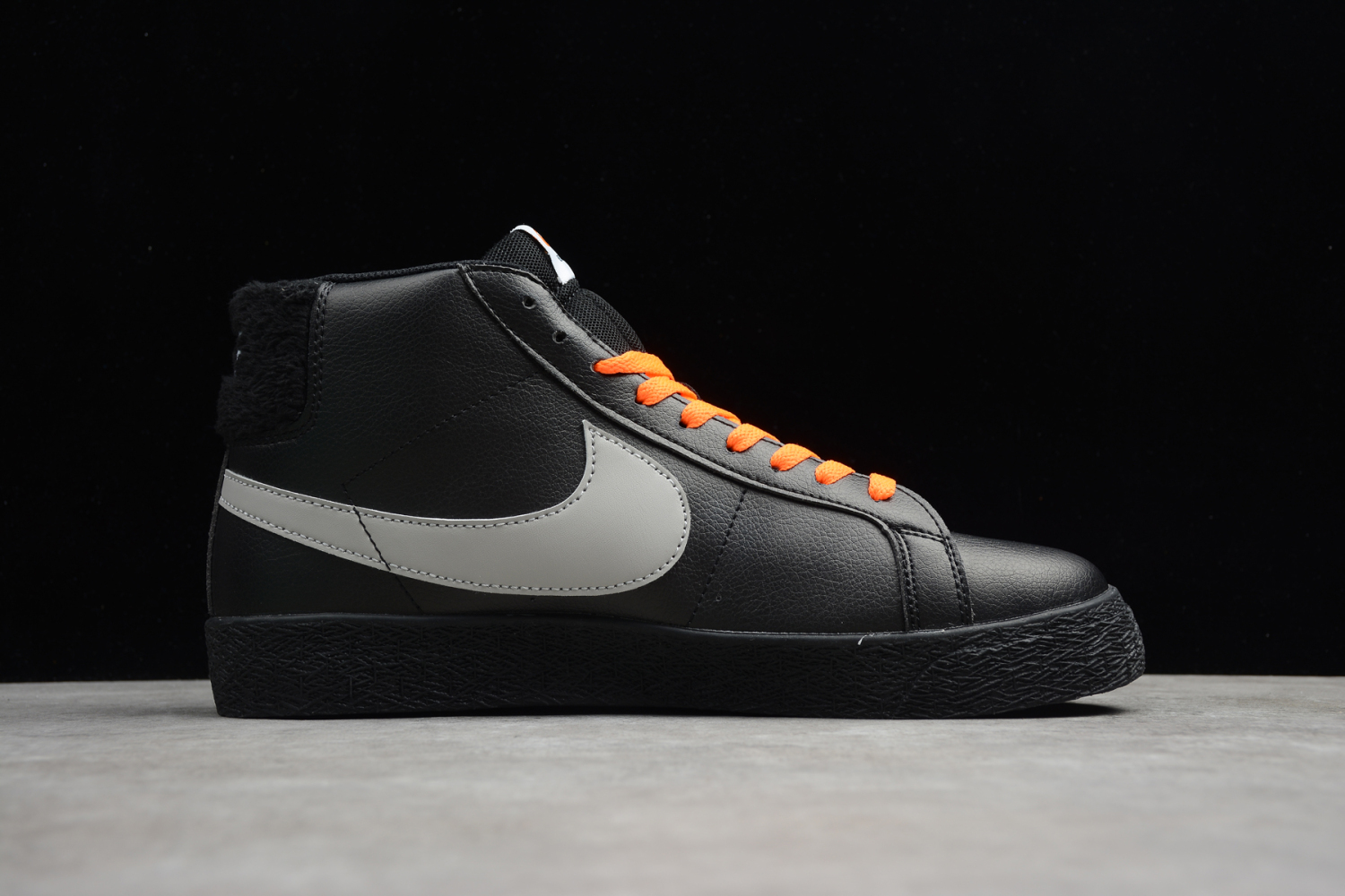 Nike Blazer Mid SB PRM Black Grey Orange Shoes CJ6983-105