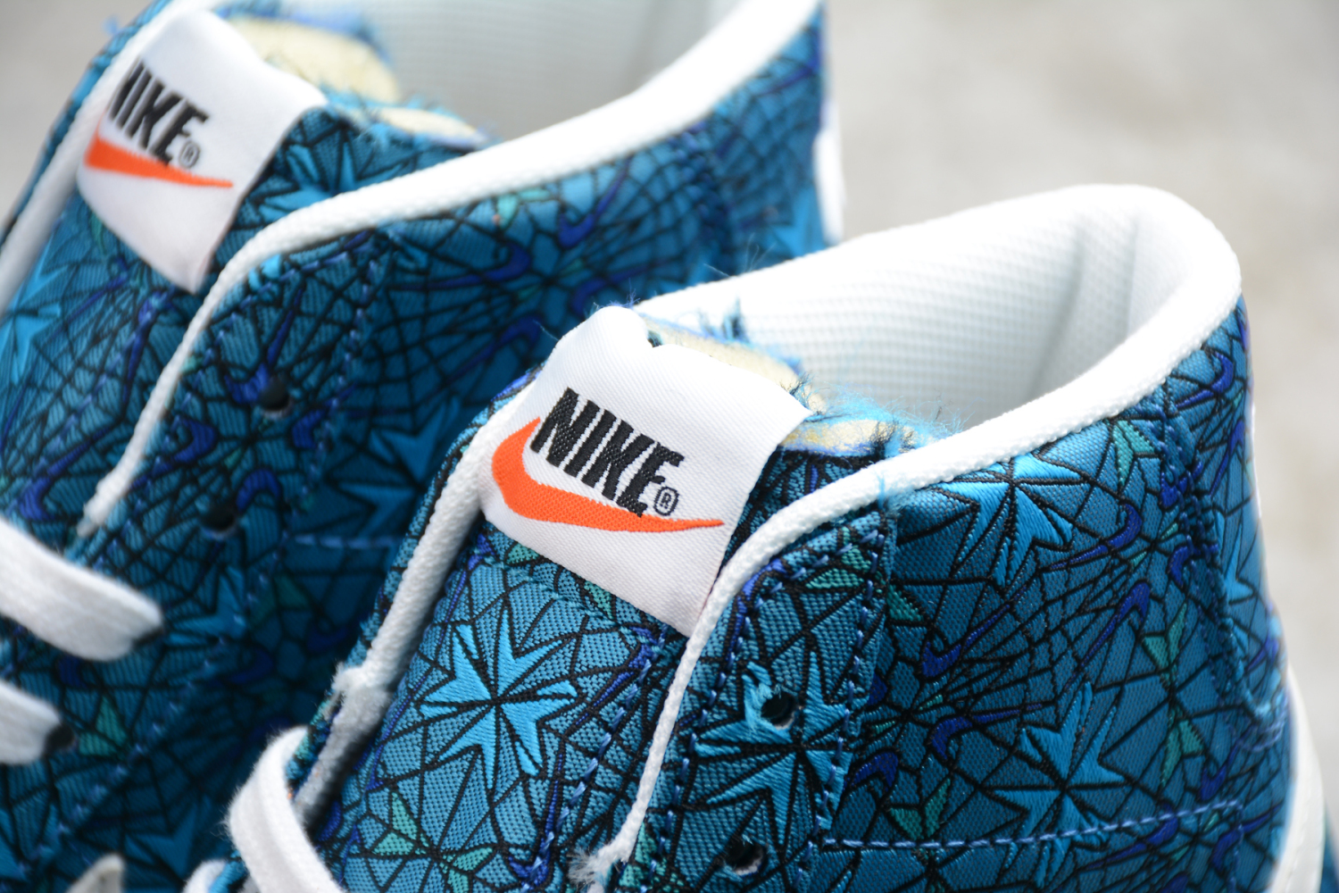 Nike Blazer Mid QS HH Blue Beige White Hook Casual Shoes AT4144-300