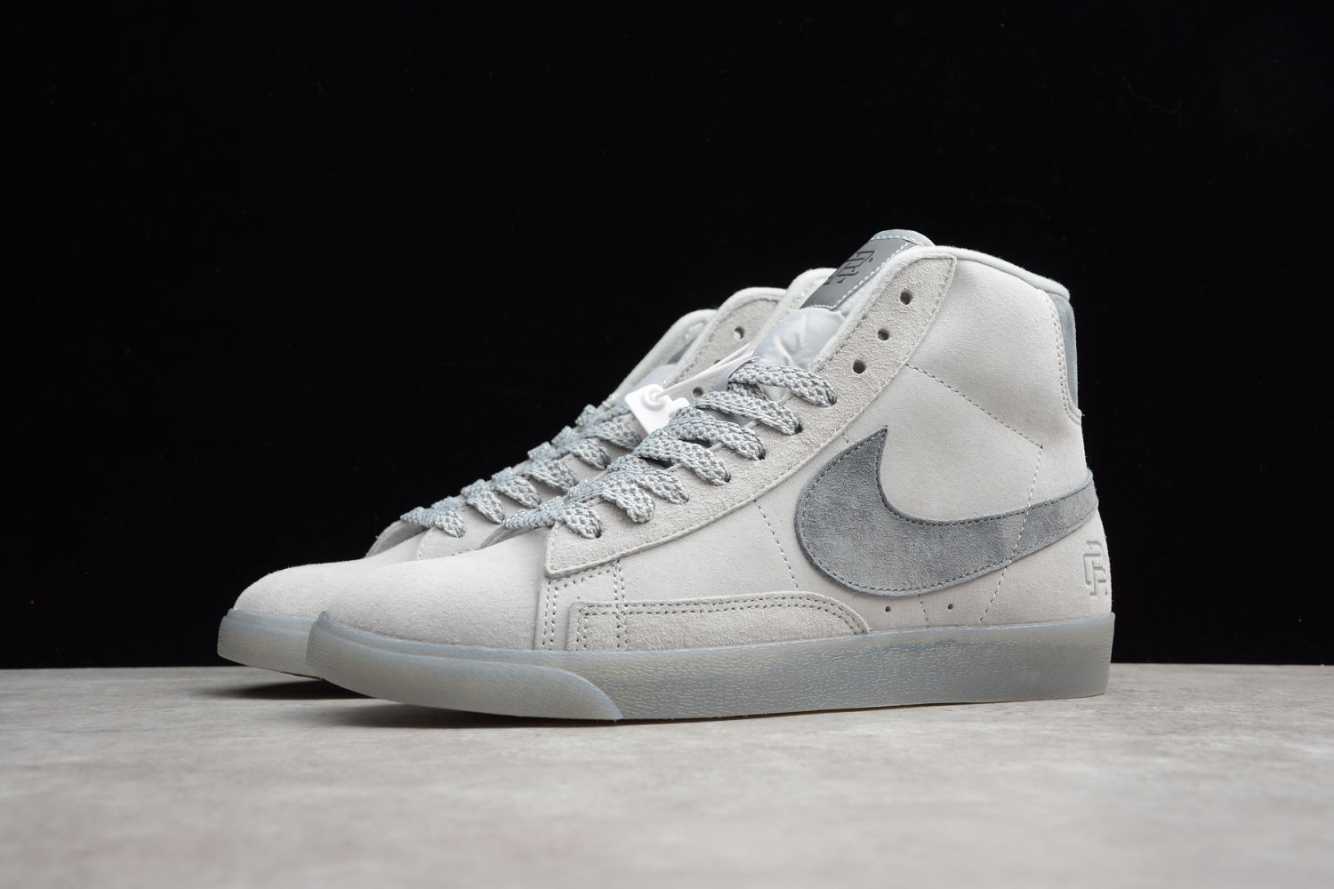 Nike Blazer Mid Retro Light Grey Deep Grey Reflective 371761-009