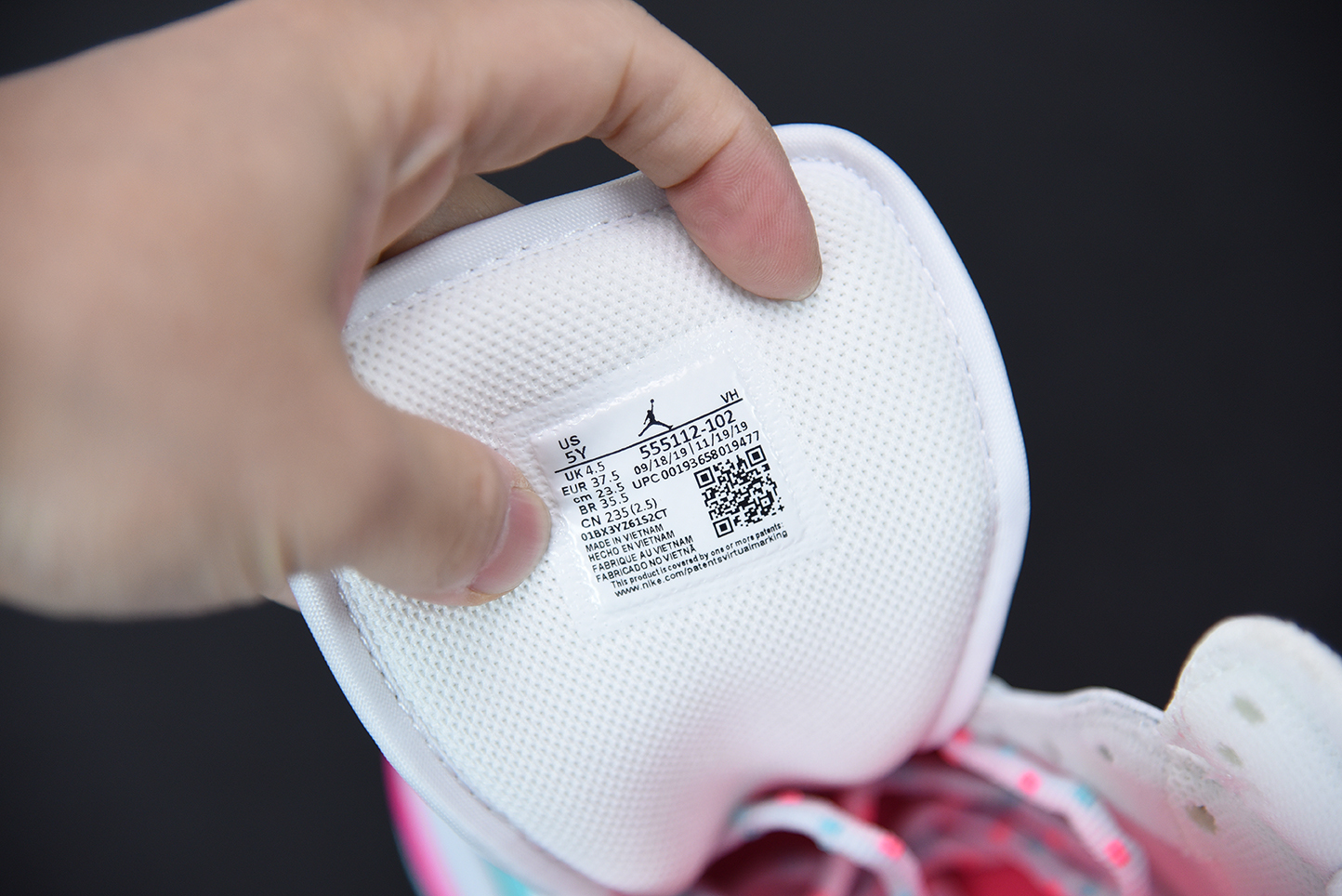 Jordan 1 Mid White Pink Green Soar (GS) 555112-102