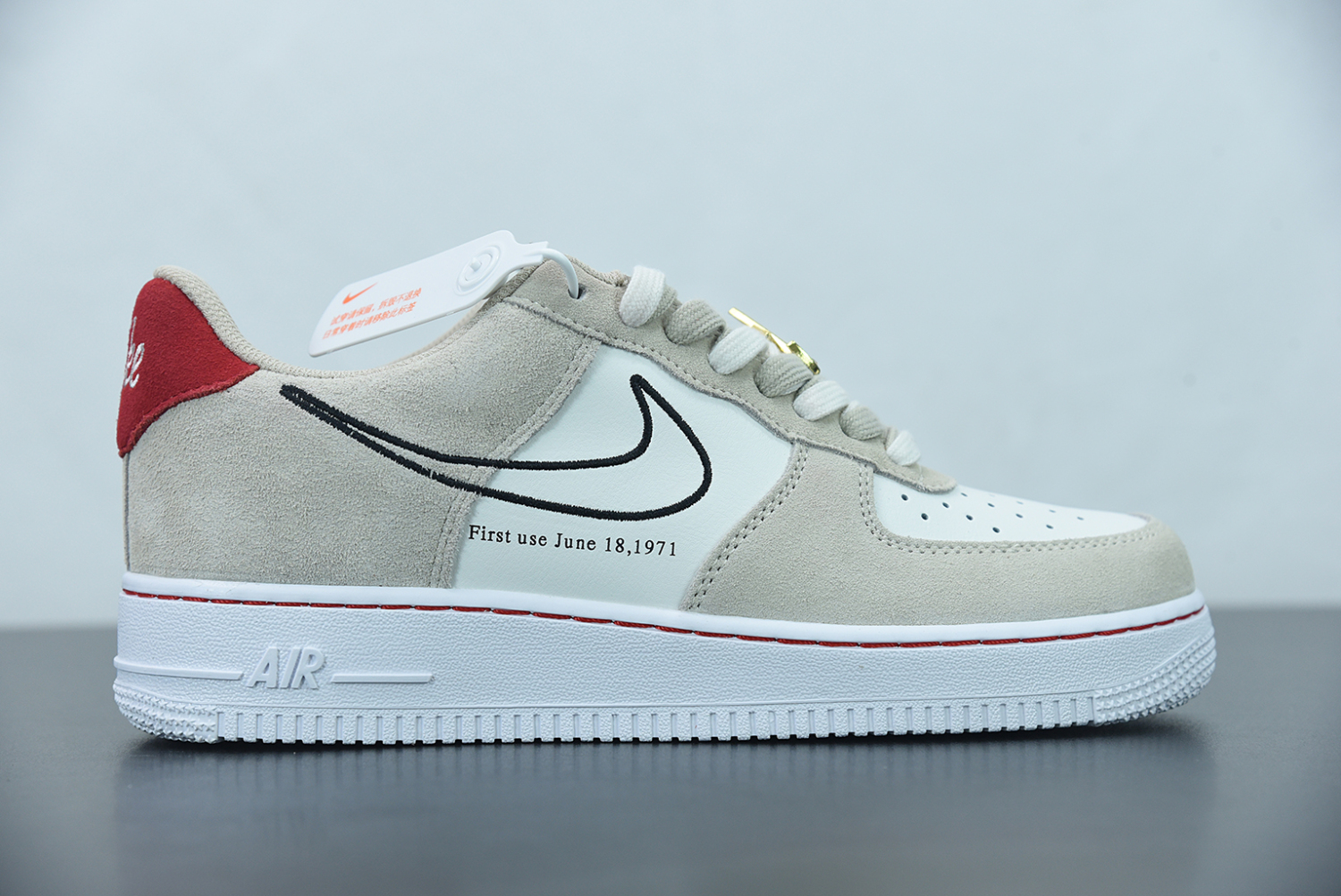 Nike Air Force 1 Low First Use Light Sail Red  DB3597-100