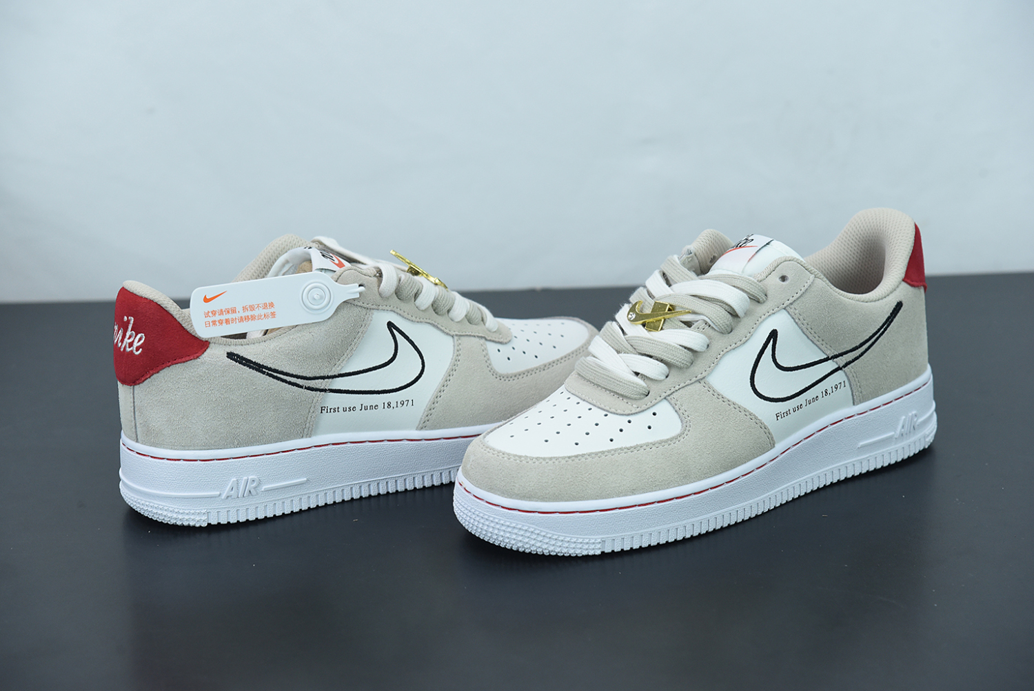 Nike Air Force 1 Low First Use Light Sail Red  DB3597-100
