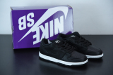 Nike SB Dunk Low Black White Running Shoes CV1727-001