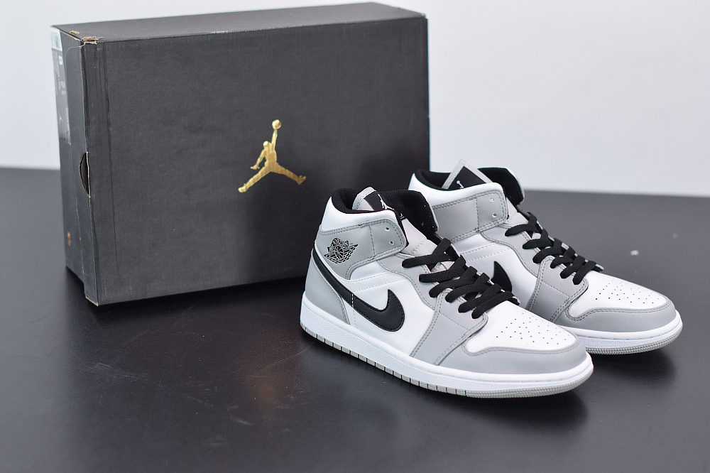 Jordan 1 Mid Light Smoke Grey  554724-092