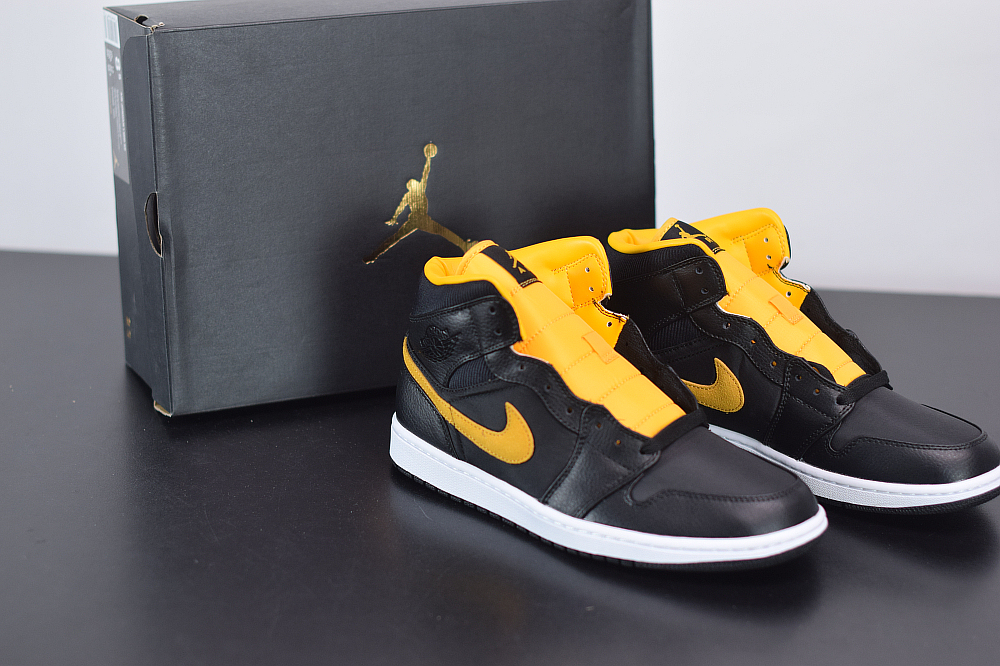 Jordan 1 Mid Black University Gold CI9352-001