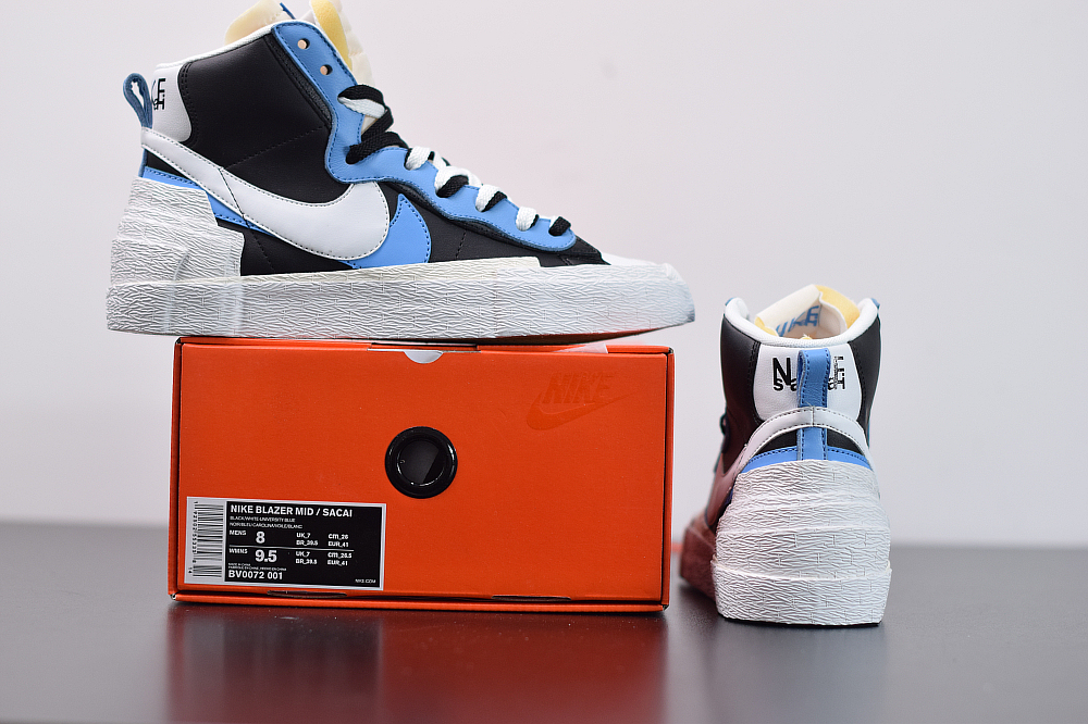 Nike Blazer Mid sacai White Black Legend Blue BV0072-001