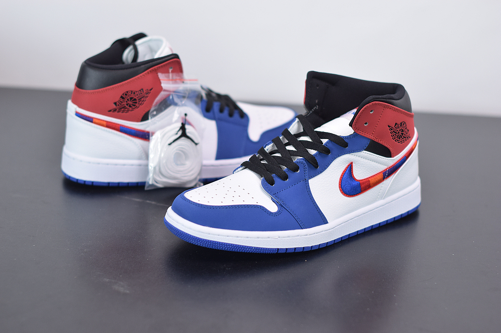 Jordan 1 Mid Multi-Color Swoosh  852542-146