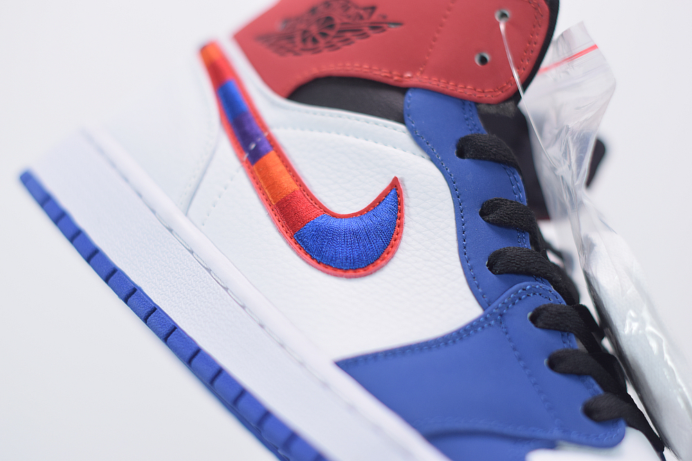 Jordan 1 Mid Multi-Color Swoosh  852542-146