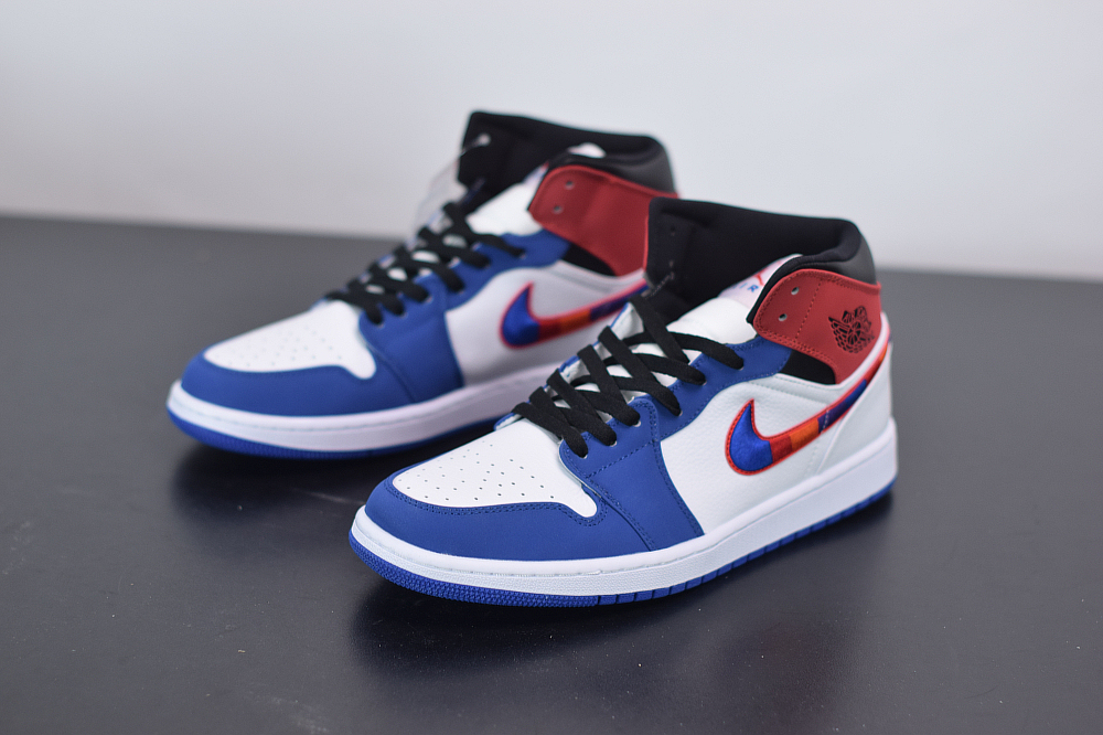 Jordan 1 Mid Multi-Color Swoosh  852542-146