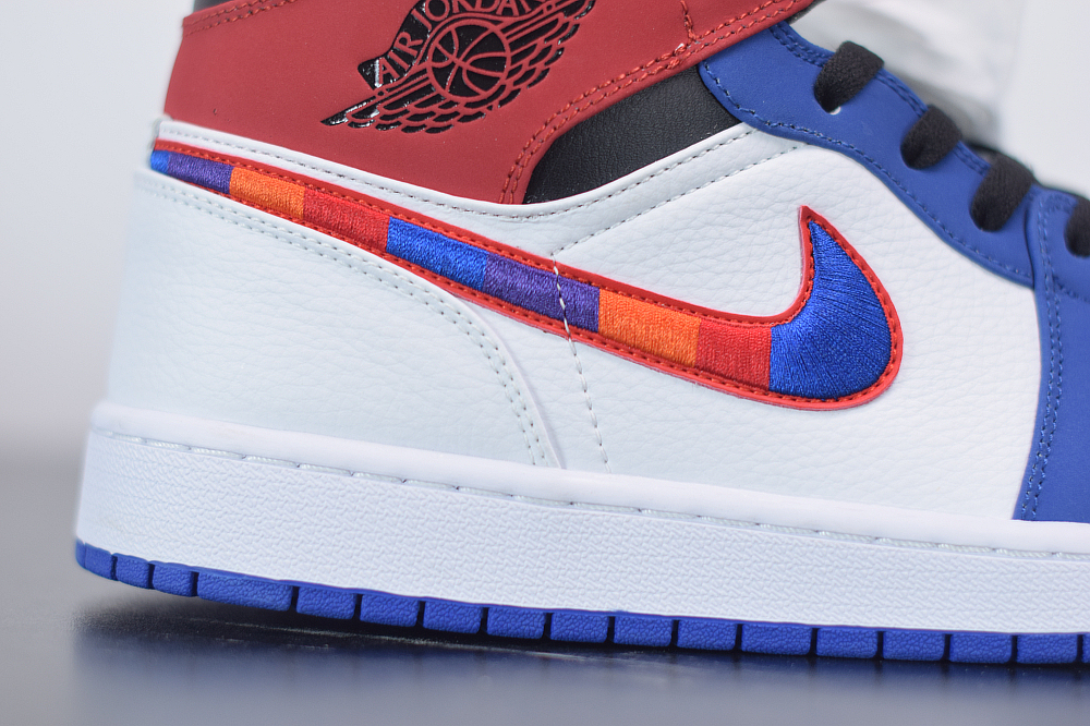 Jordan 1 Mid Multi-Color Swoosh  852542-146