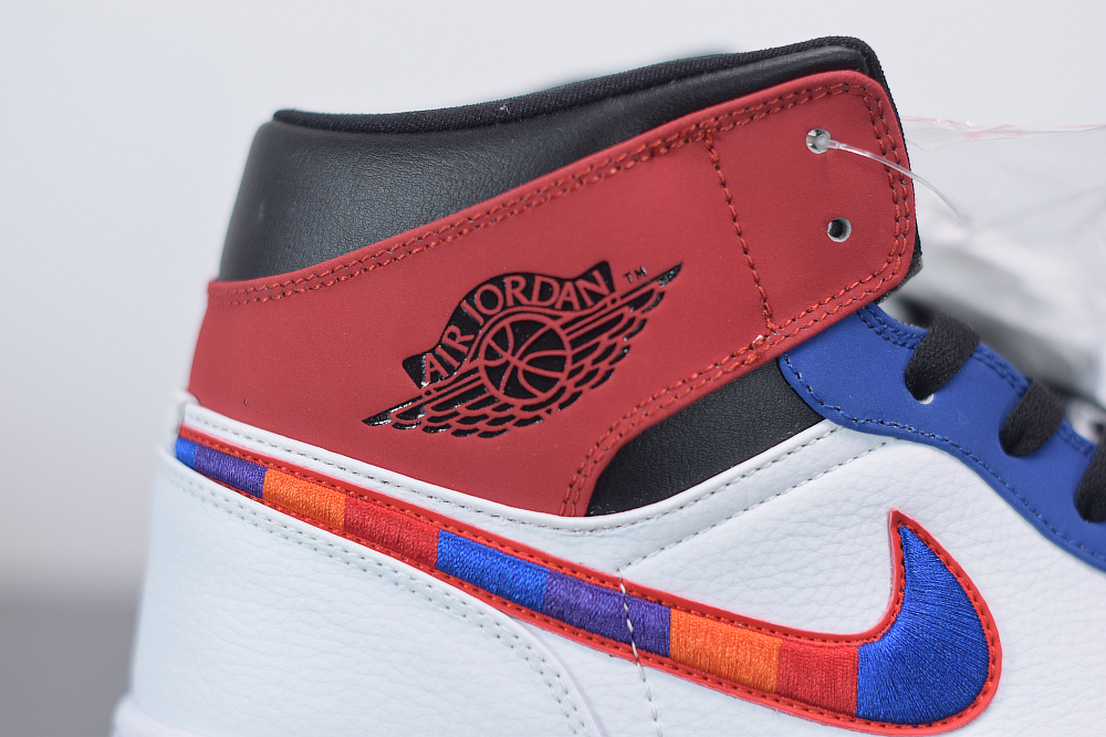 Jordan 1 Mid Multi-Color Swoosh  852542-146