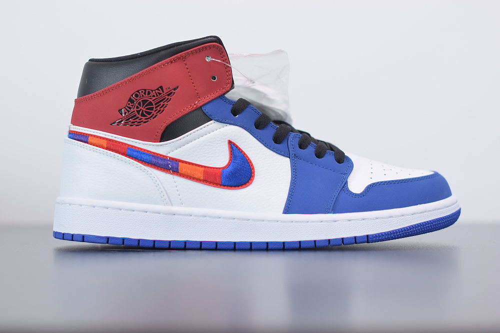 Jordan 1 Mid Multi-Color Swoosh  852542-146