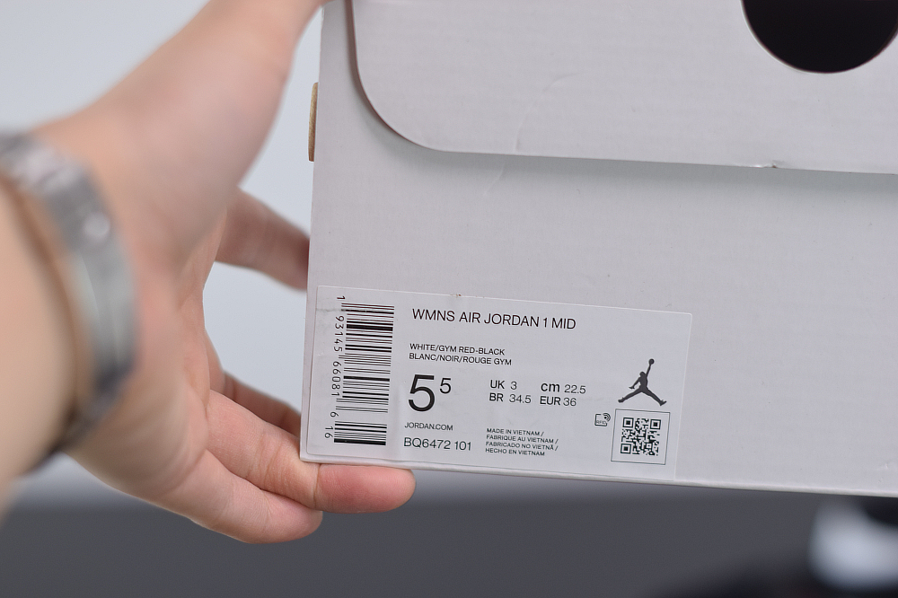 Jordan 1 Mid Reverse Black Toe (W) BQ6472-101