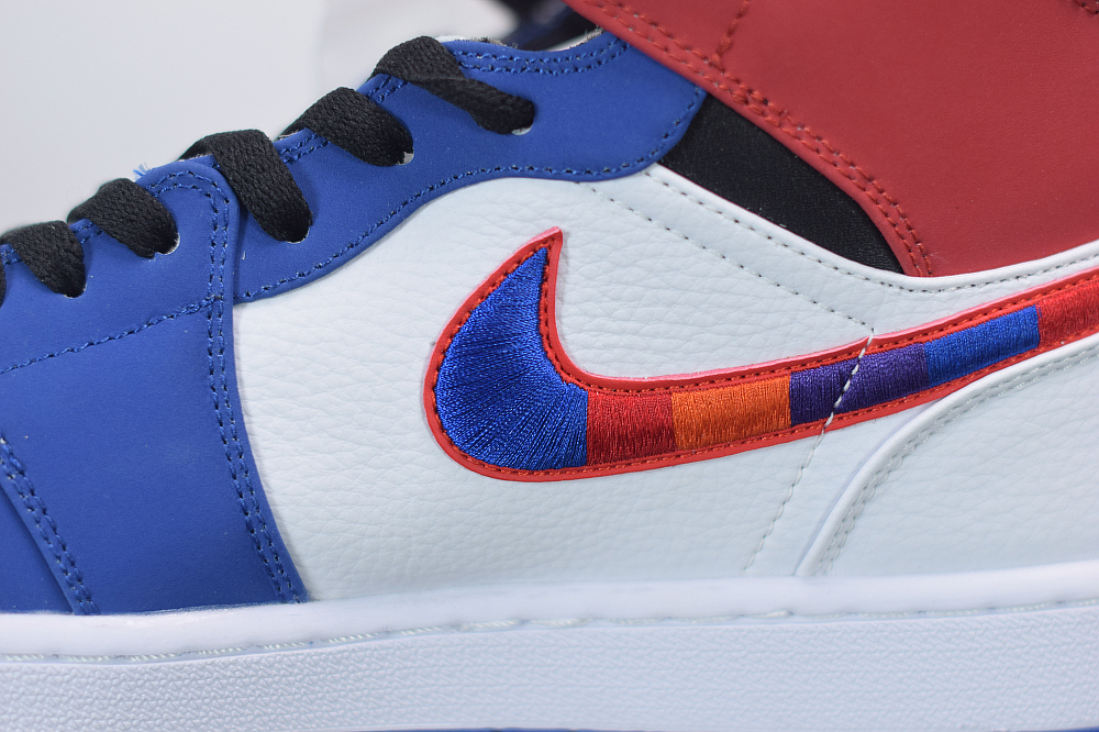 Jordan 1 Mid Multi-Color Swoosh  852542-146