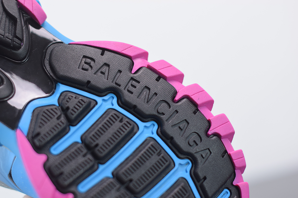 Bal**ci*ga Track Sneaker Blue Pink Silver 542023W1GC14051
