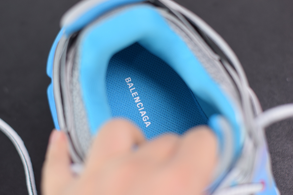 Bal**ci*ga Track Sneaker Blue Pink Silver 542023W1GC14051
