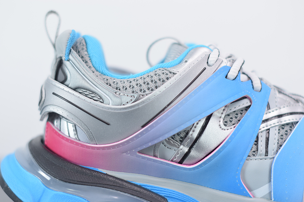 Bal**ci*ga Track Sneaker Blue Pink Silver 542023W1GC14051