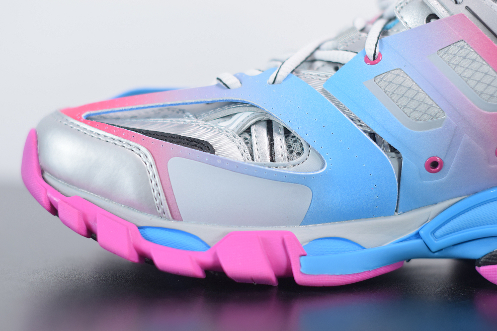 Bal**ci*ga Track Sneaker Blue Pink Silver 542023W1GC14051