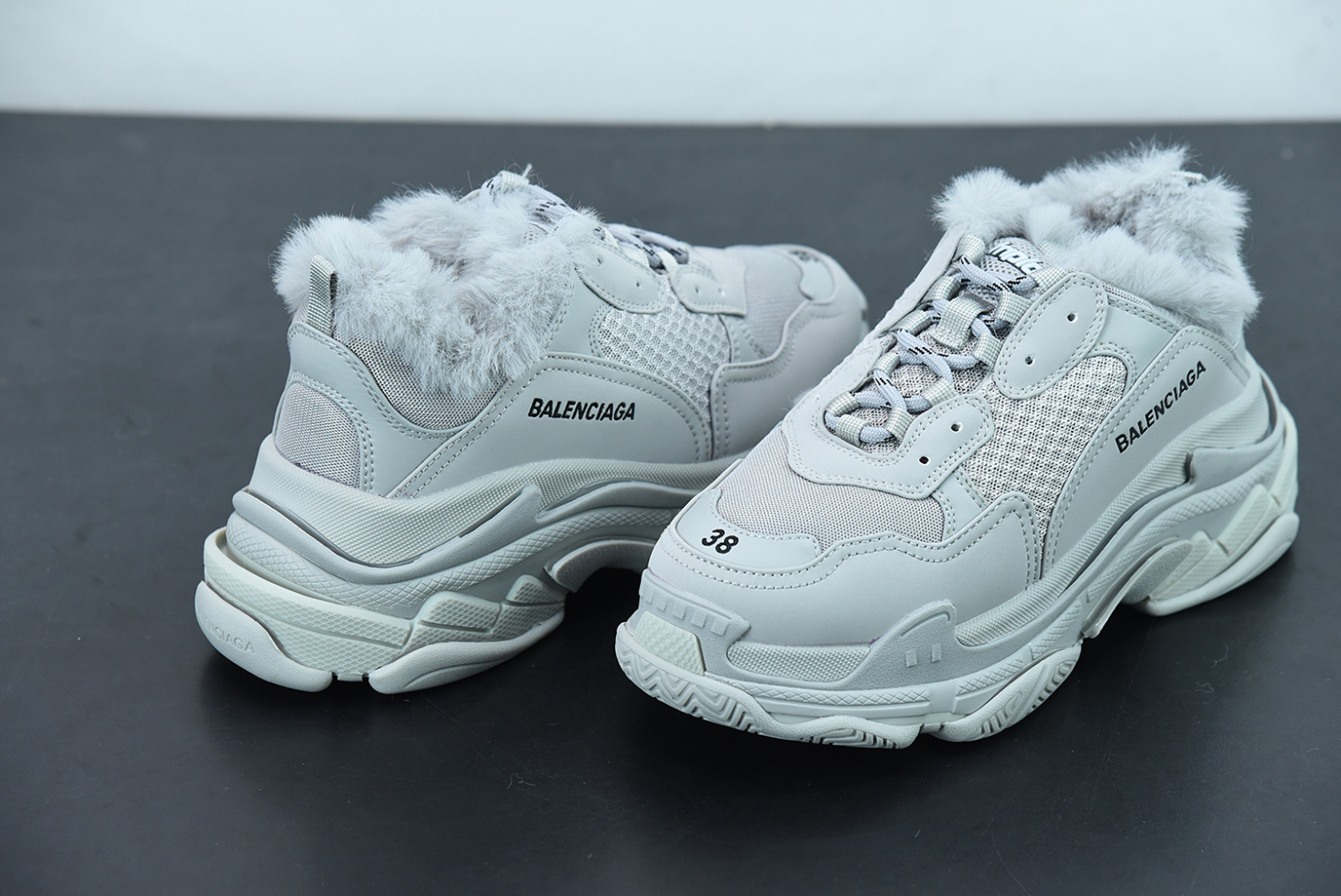 Bal**ci*ga Triple S Clear Sole Sneaker 668562-W3CQ5-1210