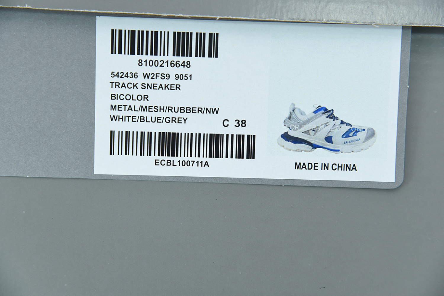 Bal**ci*ga Track White Blue 542023-W2FS9-9051
