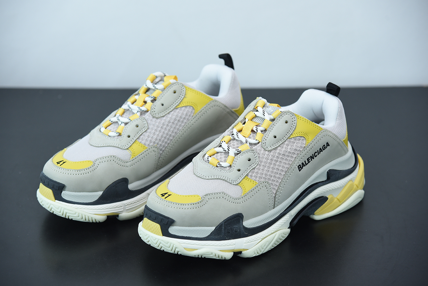 Bal**ciaga Triple S sneakers Dadshoe yellow  ECBA700336A