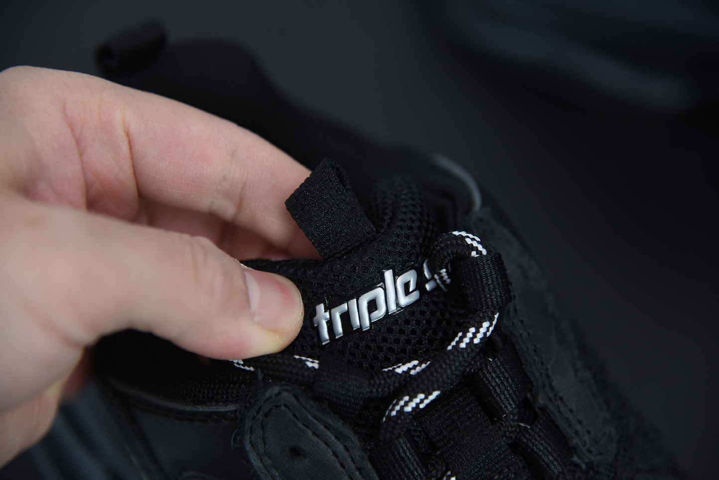 Bal**ciaga Triple S Sneakers Dadshoe black  ECBA700336A
