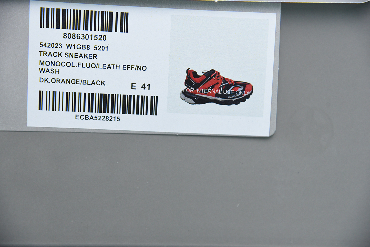 Bal**ci*ga Track Sneaker RedBlackGray 542023-W1GB8-5201
