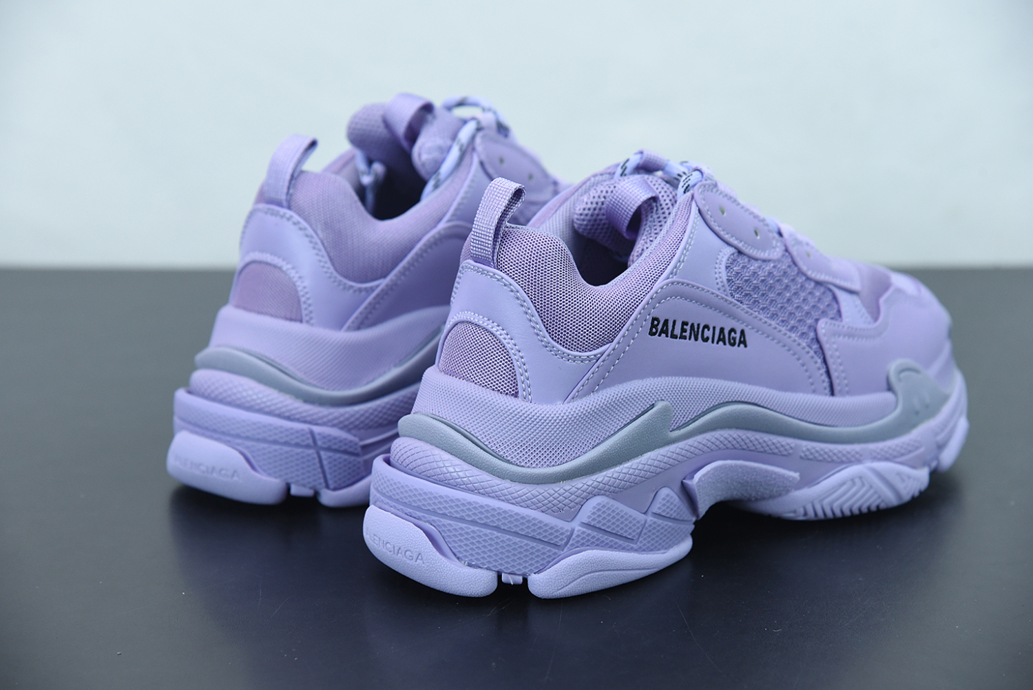 Bal**ci*ga Triple S Clear Sold Purple  524039 W73B0 9590