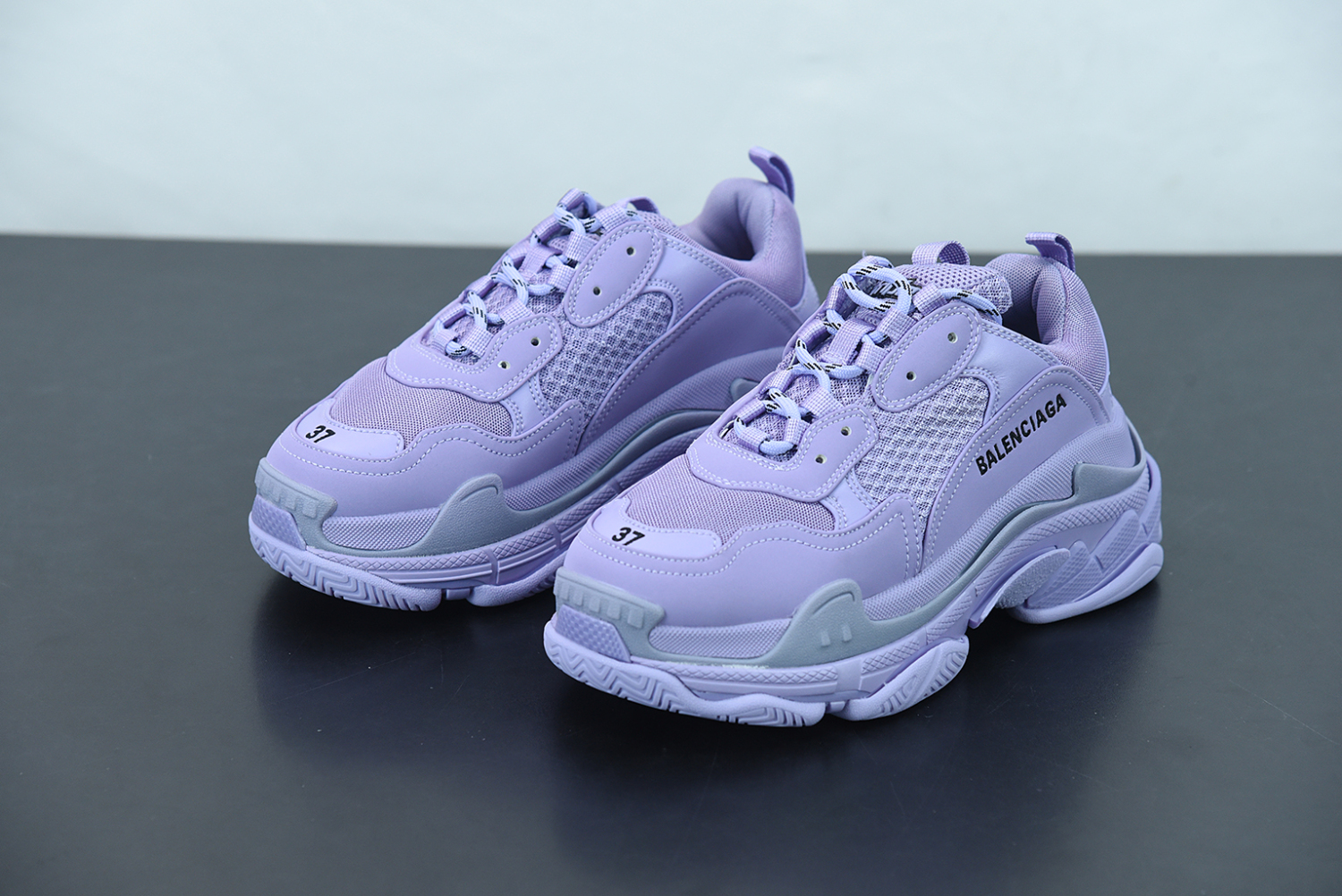 Bal**ci*ga Triple S Clear Sold Purple  524039 W73B0 9590